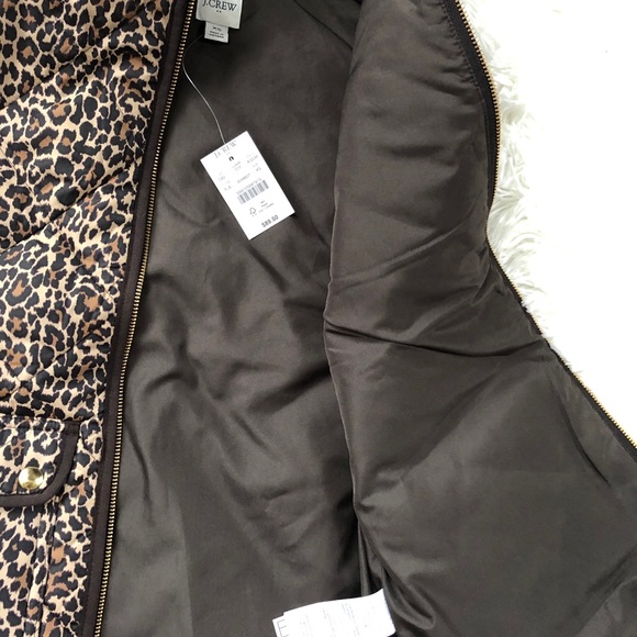 New with tags J CREW LEOPARD PRINT VEST 2 Pockets - Picture 5 of 8